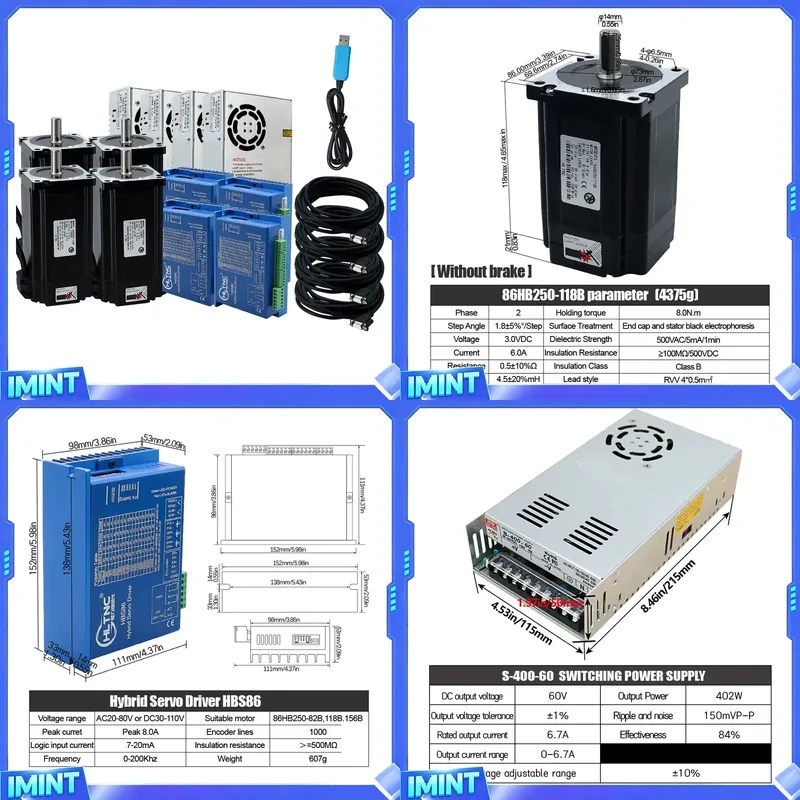 Kit Motor Stepper Loop Tertutu - Hybrid Servo Driver Nema 34 8.5Nm ulasan dan harga